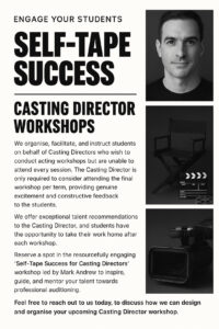 Self-Tape Success Casting Director Workshops for Talent